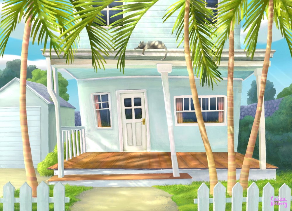 Beach House back ground design and Paint