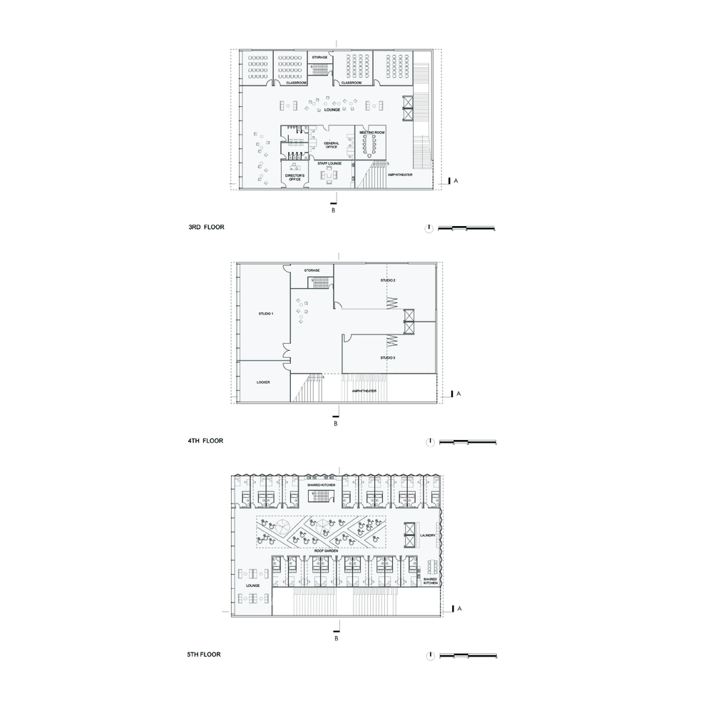 3rd, 4th, and 5th floor Plan