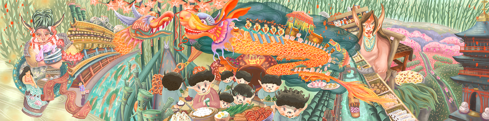 Dragon Boat Festival Mural Version A