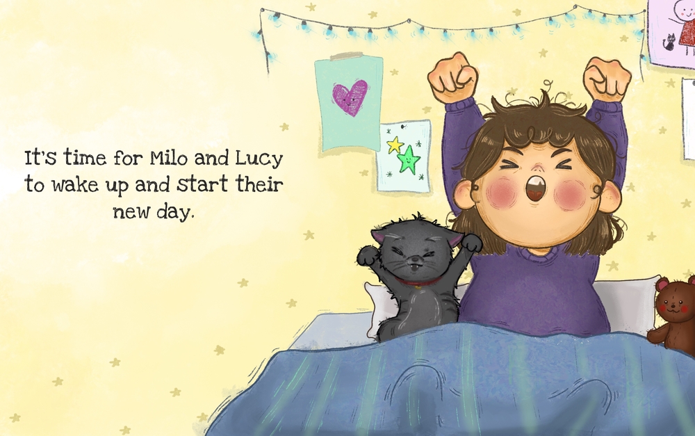 Milo and Lucy Wakes Up