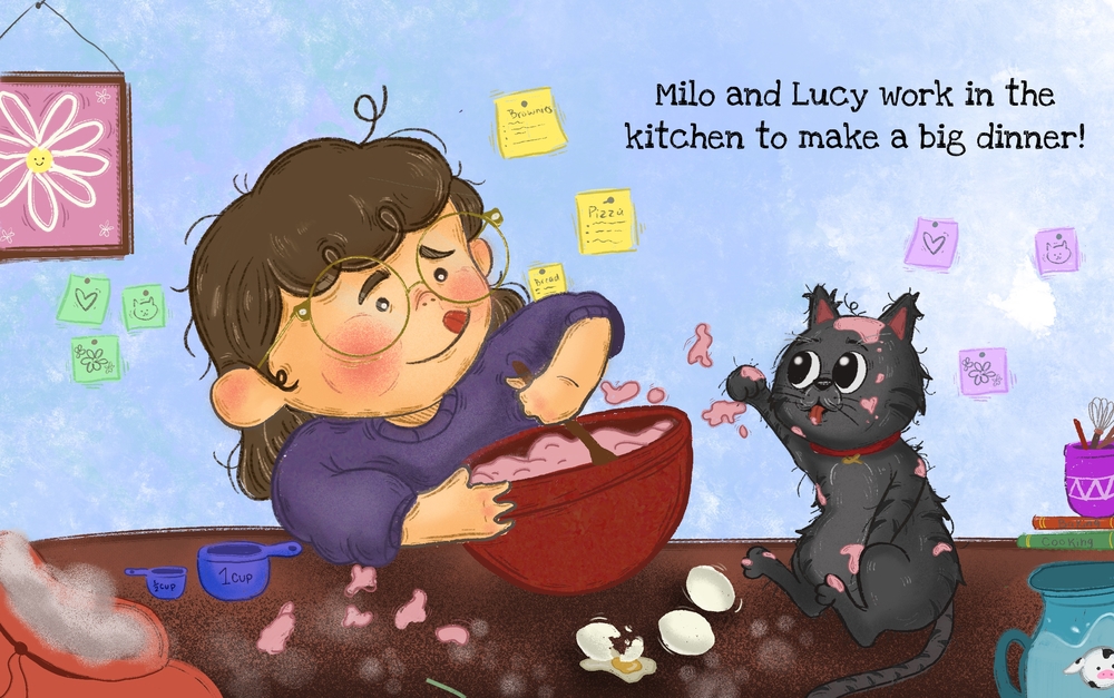 Milo and Lucy makes dinner