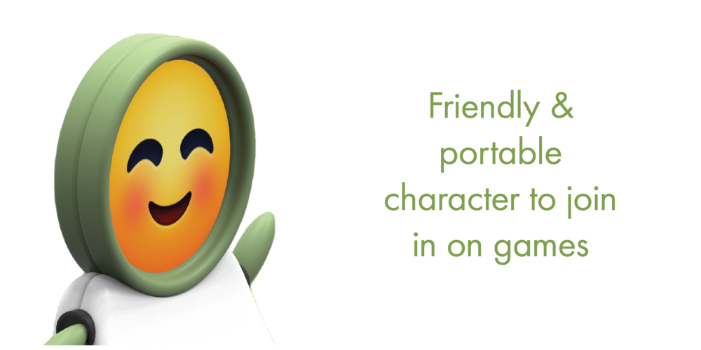 Friendly & portable character to join in on games