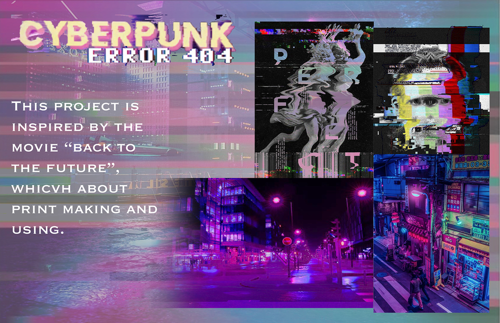 Cyberpunk Error 404 - Mood Board