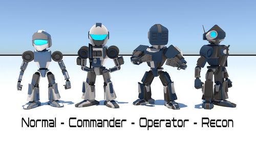 Mini Robot Soldier - Line Up