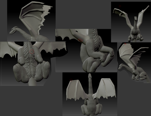 3D Sculpted Dragon done in Zbrush