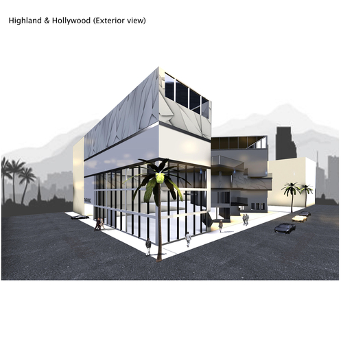 Highland & Hollywood Exterior View