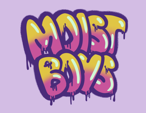 Moist Boys Graffiti Logo Mango Sorbet